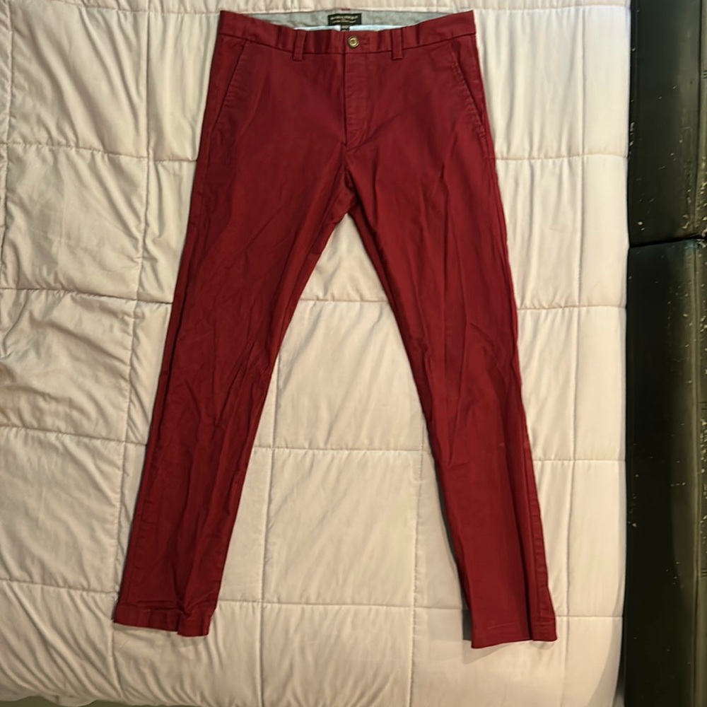 Dress Pants, Size 32x32, Color: Cranberry, From: Banana Republic